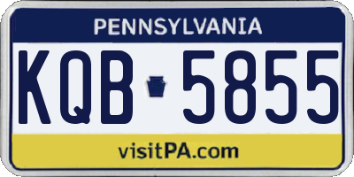 PA license plate KQB5855