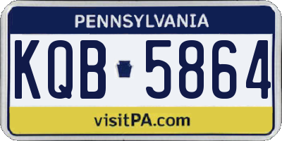 PA license plate KQB5864