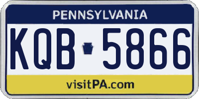 PA license plate KQB5866