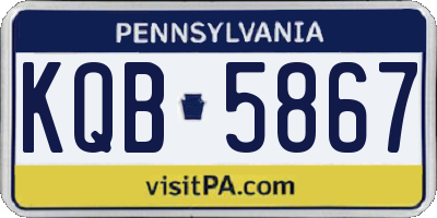 PA license plate KQB5867