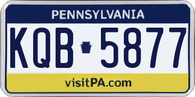 PA license plate KQB5877