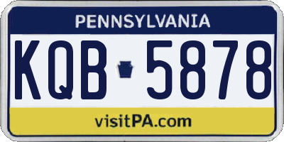 PA license plate KQB5878