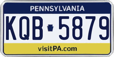 PA license plate KQB5879