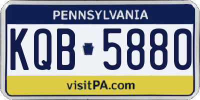 PA license plate KQB5880