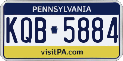 PA license plate KQB5884