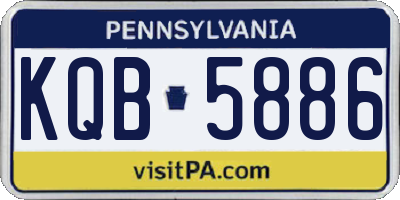 PA license plate KQB5886