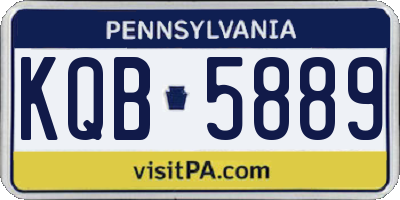 PA license plate KQB5889