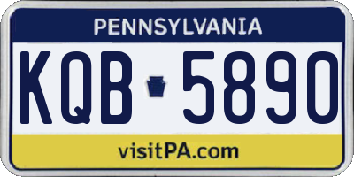 PA license plate KQB5890