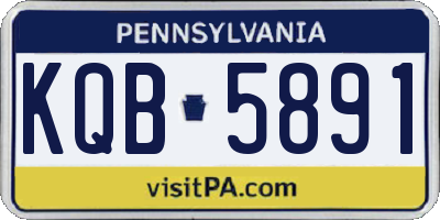 PA license plate KQB5891