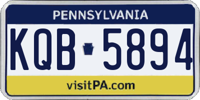 PA license plate KQB5894