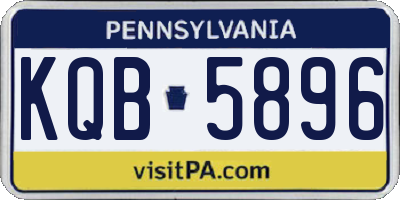 PA license plate KQB5896
