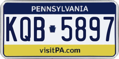 PA license plate KQB5897