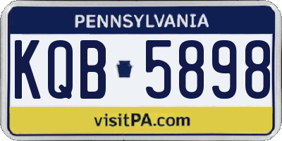 PA license plate KQB5898