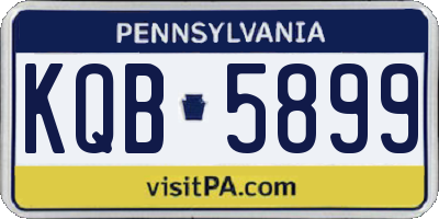 PA license plate KQB5899