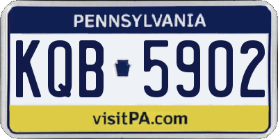 PA license plate KQB5902