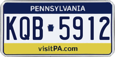PA license plate KQB5912