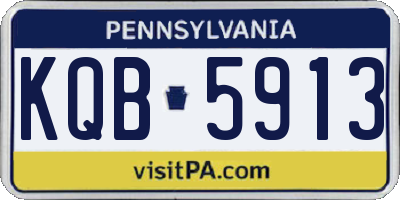 PA license plate KQB5913