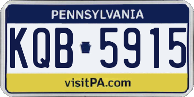 PA license plate KQB5915