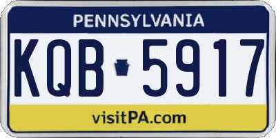 PA license plate KQB5917