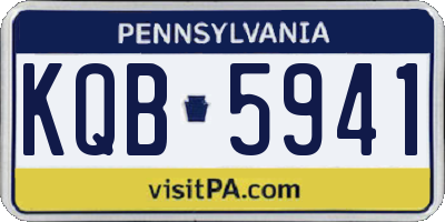 PA license plate KQB5941