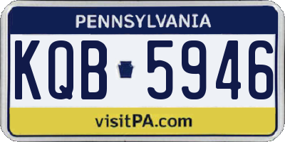 PA license plate KQB5946