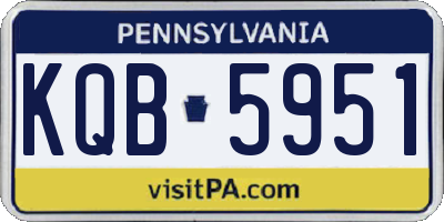 PA license plate KQB5951