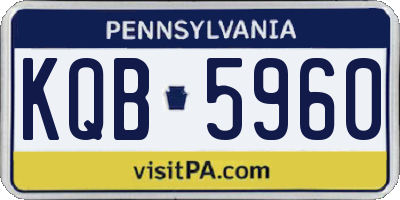 PA license plate KQB5960