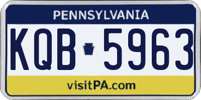 PA license plate KQB5963
