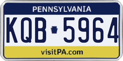 PA license plate KQB5964