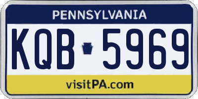 PA license plate KQB5969