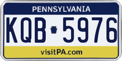 PA license plate KQB5976