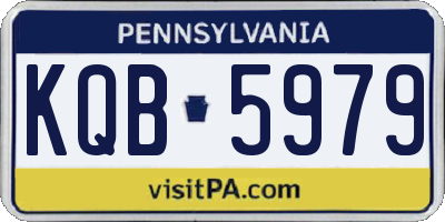 PA license plate KQB5979