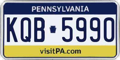 PA license plate KQB5990