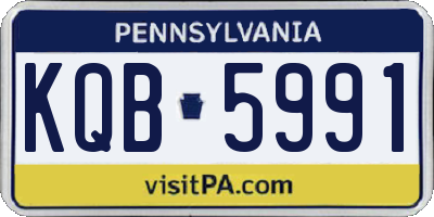 PA license plate KQB5991