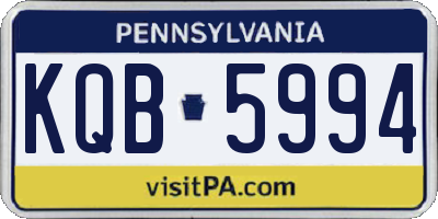 PA license plate KQB5994