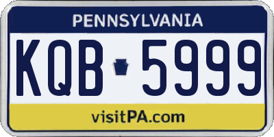 PA license plate KQB5999