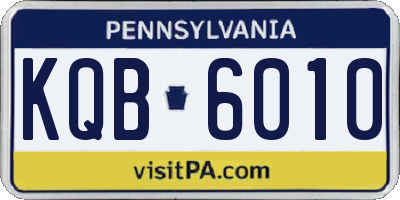 PA license plate KQB6010