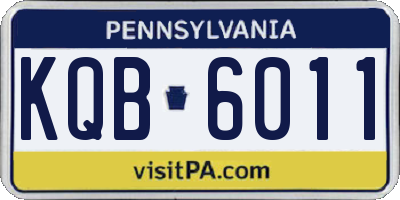 PA license plate KQB6011
