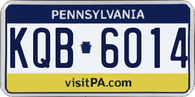PA license plate KQB6014