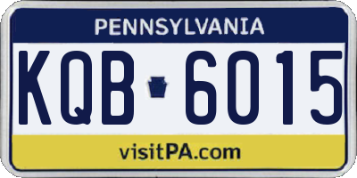 PA license plate KQB6015