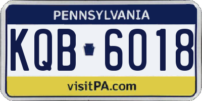 PA license plate KQB6018