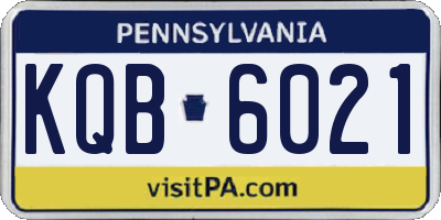 PA license plate KQB6021