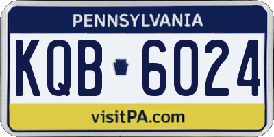 PA license plate KQB6024
