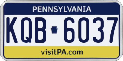 PA license plate KQB6037