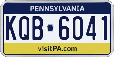 PA license plate KQB6041