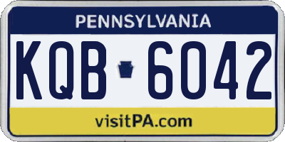 PA license plate KQB6042