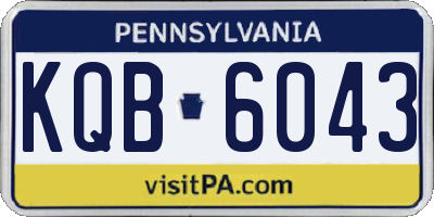 PA license plate KQB6043
