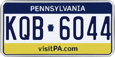 PA license plate KQB6044