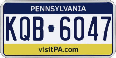 PA license plate KQB6047