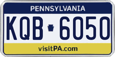PA license plate KQB6050